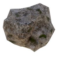 Low Poly Boulders with moss Collection 1