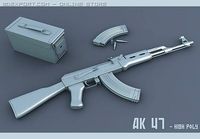 AK 47 High Poly 3D Model
