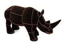 Pearl Rhino decoration statue