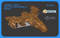 Spaceship Dragon Type 1 Se1 Sc1 Camouflage1 Brown