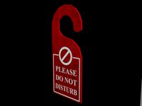 Do not disturb sign