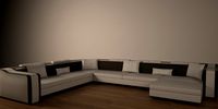 Black And White Sofa