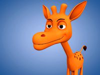 Cartoon Giraffe Rigged