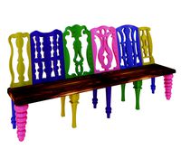 Furniture beautiful wooden bench