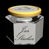 Glass jar with metal lid - hexagon