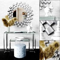 Arielle Tiered Wall Mirror&Anta Gold Console Table