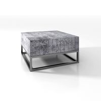 Concrete and Chrome Coffee Table