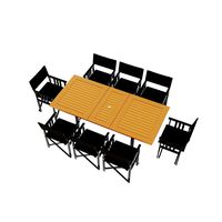 Portable Eight Seater Table Chair Set