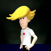 Cartoon Teenage Boy or Musician