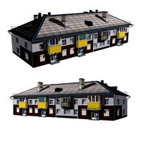 Residential building with shops