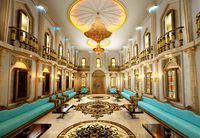 El grande sitting hall with complete detailed drawings