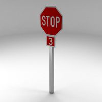 3 Way stop sign