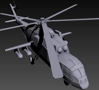 Helicopter low poly fictive