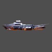 Lowpoly Mothership Cruiser Spacecraft