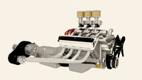 Complete V8 Engine with Transmission