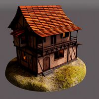 Medieval House Low-Poly