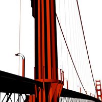 The Golden Gate Bridge with vehicles
