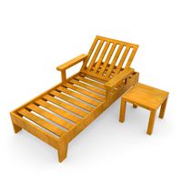SUNBED AND TABLE