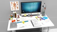 Desk, desk decor