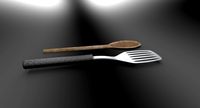 Spatula and Wooden Spoon