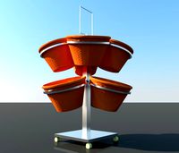 3d design for supermarket vegetables basket