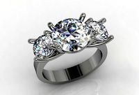 Three stones diamond ring