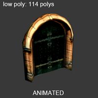 Door Low Poly Game Rpg Gate