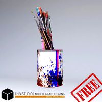 Jar with brushes