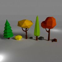 Low poly forest pack