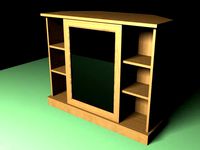 low polly tv cabinet