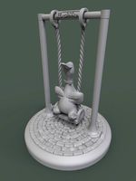 Cute duck on the swing 3D print model