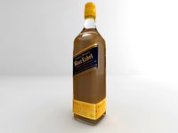 blue label bottle