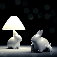Porcelain Rabbit Table Lamp