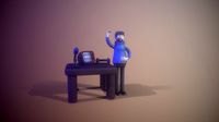 Cartoon scene "Good Bay TV "