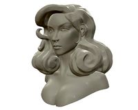 Watertight printable female bust sculpt