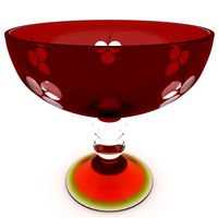 Glass cup on leg