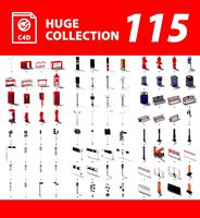 115 Huge Elements - Street Assets Pack - c4d