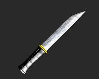 Rugged Dull Knife - Low poly Game Ready