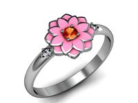 ring with flower pandora