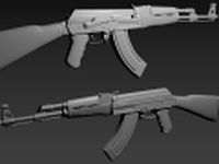 AK47 highpoly 3D Model