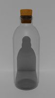 Low poly PBR bottle