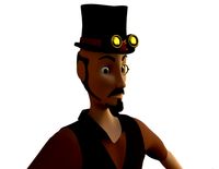 Cartoon old man Steampunk