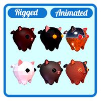 6 Cute Cats - Rigged / Animated