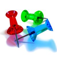 Colourful transparent push pin