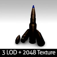 Low-poly Bullet for game 04
