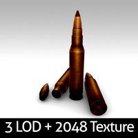 Low-poly Bullet for game 03