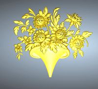 peonies 3D model STL