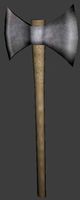 Low Polygon Barbarian Double Axe
