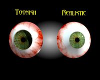 Real/toonish eyes