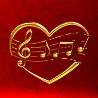 Musical symbols in heart